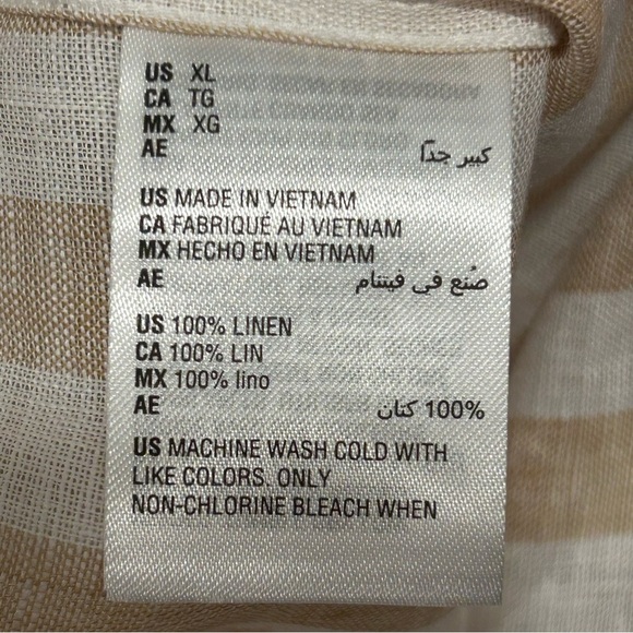 Club Room Luxury 100% Linen Men’s Button Down Shirt Size XL NEW WITH TAGS - Picture 7 of 8